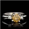 Image 1 : ONE CENTER ROUND CUT CHAMPAGNE COLOR DIAMOND TW: 1.03CTS