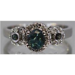 Alexandrite  1.11 ctw Diamond Ring 14KW