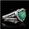 Image 1 : ONE NATURAL EMERALD HEART SHAPE TW:2.15CTS