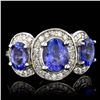 Image 1 : ONE CENTER OVAL CUT TANZANITE TW: 1.94CTS