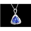 Tanzanite  5.16 ctw Diamond Necklace 14KW