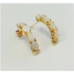 Opal 2.06 ct Earring  14K Yellow Gold,  4.3gr