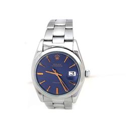 34mm Rolex Stainless Steel Oyster Precision Date Watch. Blue Dial. Stainless Steel Smooth Bezel. Sta