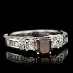 ONE BROWN NATURAL EMERALD CUT DIAMOND 0.24CTS