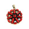 Image 1 : Sterling Silver .925 Coral Pendant 29.96g dim. 45x45mm