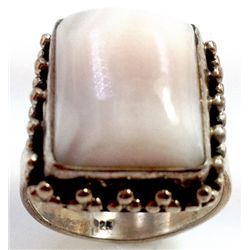 Sterling Silver .925 Lace Agate Ring