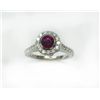 Image 1 : RUBY RD 0.98CT,  14K W/G RING 5.15GRAM / DIAMOND RD 1.11CT