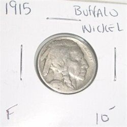 1915 BUFFALO NICKEL RED BOOK VALUE $10.00+ *NICE EARLY FINE GRADE*!! BUFFALO NICKEL CAME OUT OF SAFE