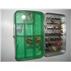 Image 1 : VINTAGE TIN BOX FULL OF APPROX. 35 TOTAL FISHING FLIES!! FLIES CAME OUT OF SAFE!!