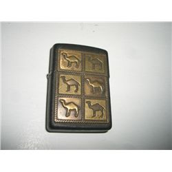 VINTAGE VERY OLD & UNIQUE *CAMEL* LIGHTER STAMPED *ZIPPO* WITH VINTAGE CAMELS ON LIGHTER-LIGHTER IS 