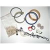Image 1 : BAG OF ASSORTED VINTAGE JEWELRY INCLUDING BAGEL BRACELETS/VINTAGE EARRINGS AND MORE!!