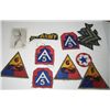 Image 1 : BAG OF ASSORTED VINTAGE *KOREAN WAR ERA* MILITARY PATCHES & HAS A PICTURE OF SOILDER WEARING 1 OF TH