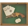 Image 1 : Brass Frame Antique Revolver In Shadow Box