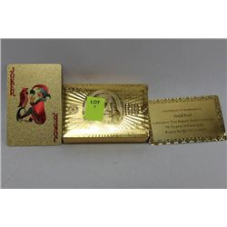 PK OF 24 KT GOLD FOIL PLAYING CARDS