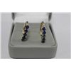 Image 1 : 10 KT GOLD SAPPHIRE HOOP EARRINGS