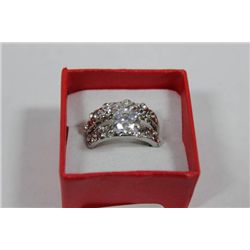 WHITE GOLD PLATED W/ CUBIC WEDDING SETS