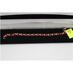LADIES TENNIS BRACELET ON CHOICE: RED