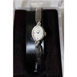 14K W/ DIAMONDS LADIES WATCH