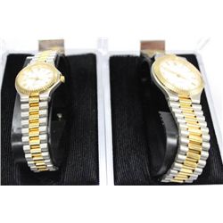 HIS AND HERS 2 TONE WATCH