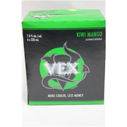 6 BOTTLES X 330 ML VEX KIWI MANGO COOLERS X4
