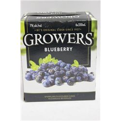 6 BOTTLES X 341 ML GROWERS ASST FLAVOURED CIDER