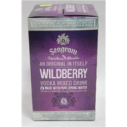 4 BOTTLES X 341ML SEAGRAM WILDBERRY AND VODKA