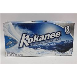 CASE OF 18 X 355ML CANS KOKANEE BEER X2