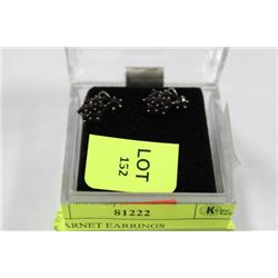 14K GARNET EARRINGS