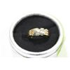 Image 1 : 10K YELLOW GOLD WEDDING BAND W/ 14K WHITE GOLD