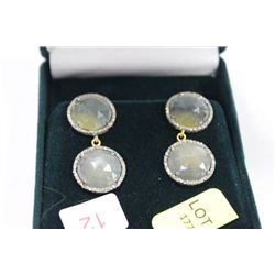 ST SILVER MOONSTONE EARRINGS