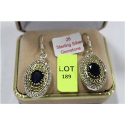 ST SILVER SAPPHIRE EARRINGS