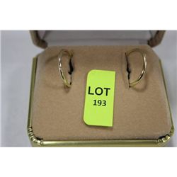 14 KT GOLD HOOP EARRINGS