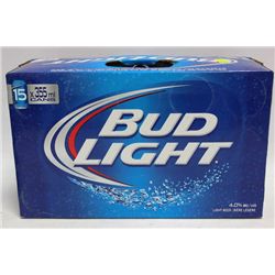 CASE OF 15 BUDLIGHT CANS