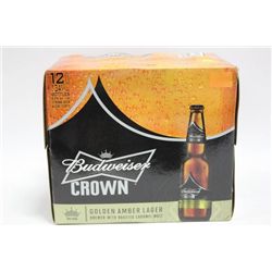 CASE OF 12 BUD LIGHT CROWN GOLDEN AMBER LAGER
