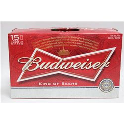 CASE OF 15 BUDWEISER CANS
