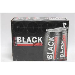 CASE OF 12 BLACK LABEL CANS