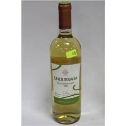 750ML BOTTLE UNDDURRAGA SAUVIGNON BLANC WHITE WINE
