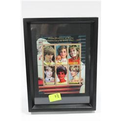 LADY DIANA STAMPS IN FRAME
