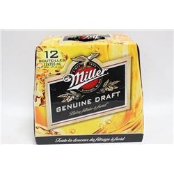 CASE OF 12 MILLER GENUINE DRAFT BOTTLES