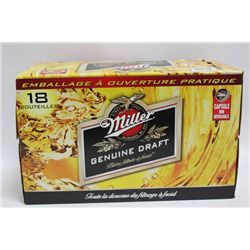 CASE OF 18 MILLER GENUINE DRAFT BOTTLES