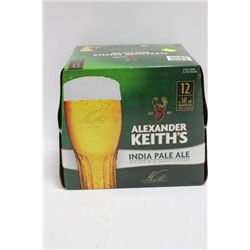 CASE OF 12 ALEXANDER KEITH PALE ALE BOTTLES