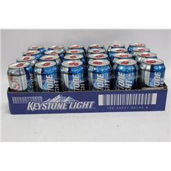 CASE OF 24 KEYSTONE LIGHT BEER CANS