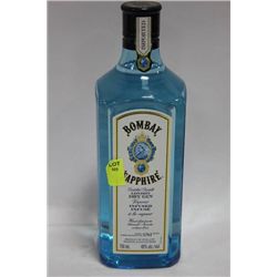 750ML BOTTLE OF BOMBAY SAPPHIRE DRY GIN