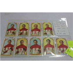 SHEET OF 9 1900-1911 RENFEW TEAM HOCKEY CARDS