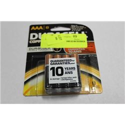 PK OF 8 DURACELL 'AAA' BATTERIES