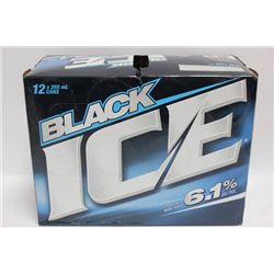 CASE OF 12 BLACK ICE BEER CANS