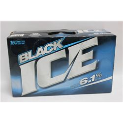 CASE OF 15 BLACK ICE BEER CANS