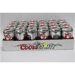 FLAT OF 24 COORS LIGHT BEER CANS