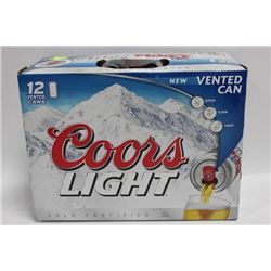 CASE OF 12 COORS LIGHT BEER CANS