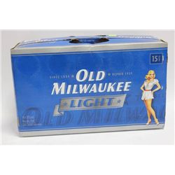 CASE OF 15 OLD MILWAUKEE LIGHT BEER CANS